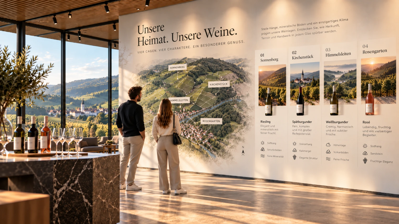 Vinothek mit Lagenkarte